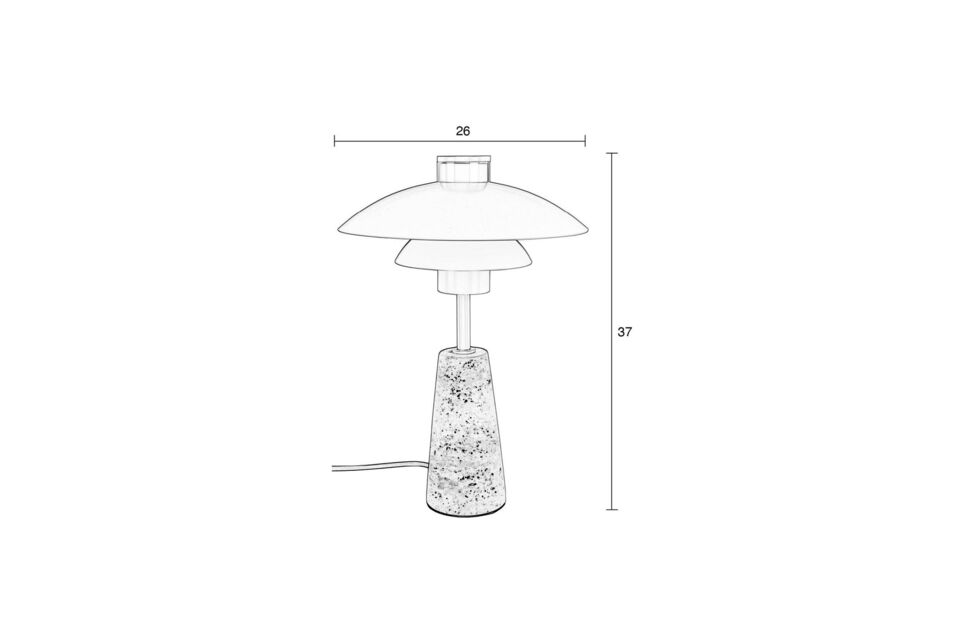 Lámpara de sobremesa de travertino beige Cole - 11