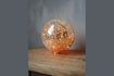 Miniature Lampe à poser 20 cm boule en verre mercurisé craquelé et guirlande 1