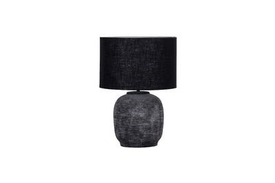 Lampe à poser en argile gris et noir Tahi