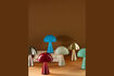 Miniature Lampe à poser en fer nickel Mush 3