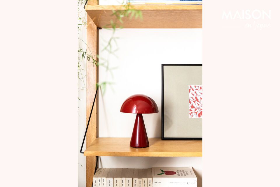 Lampe à poser en fer rouge Mush Hübsch