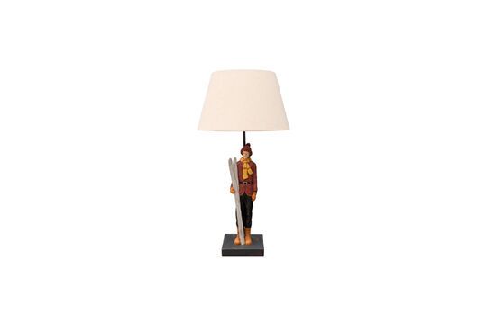 Lampe à poser en résine multicolore Skieur