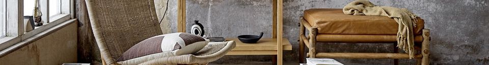 Mise en avant matière Lampe à poser en terre cuite noire Matheo