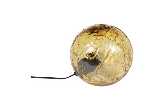 Lampe à poser en verre doré Lune