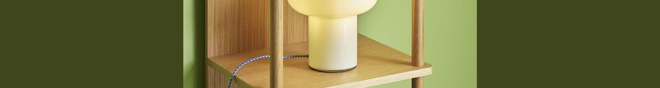 Mise en avant matière Lampe à poser en verre vert clair Hues