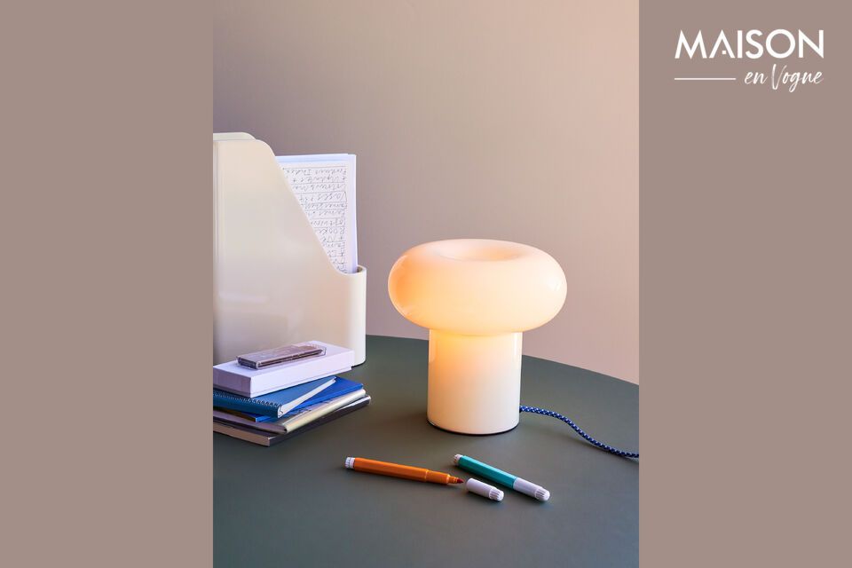 Lampe à poser en verre vert clair Hues Hübsch