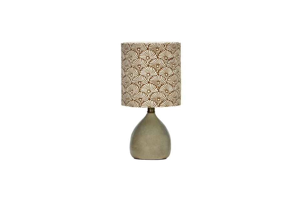 Lampe à poser H29 cm céramique et lin Sable Flores House Doctor