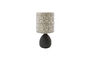 Miniature Lampe à poser H29 cm en grès et lin noir Flores Détouré