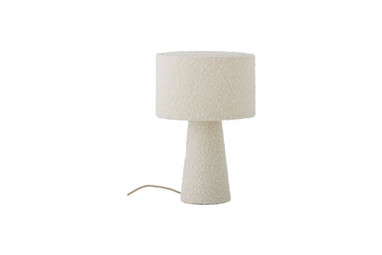 Lampe de table D20xH30 cm en polyester blanc Emmie Détouré