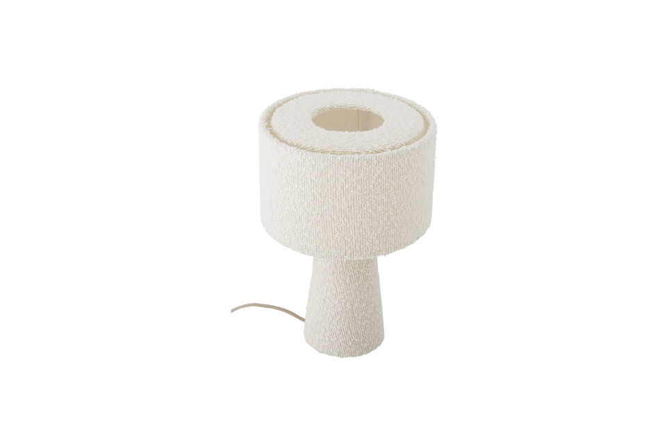 Lampe de table D20xH30 cm en polyester blanc Emmie - 4