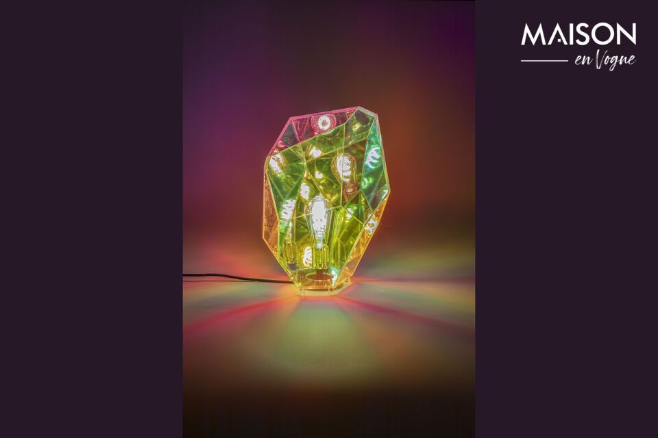 Lampe de table en fer multicolore Diamond - 4