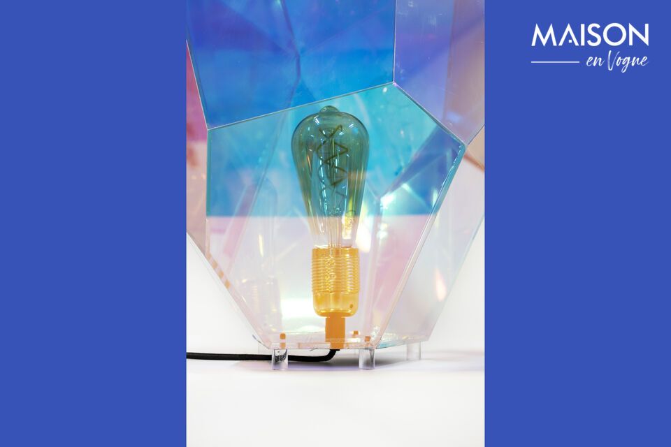 Lampe de table en fer multicolore Diamond - 7