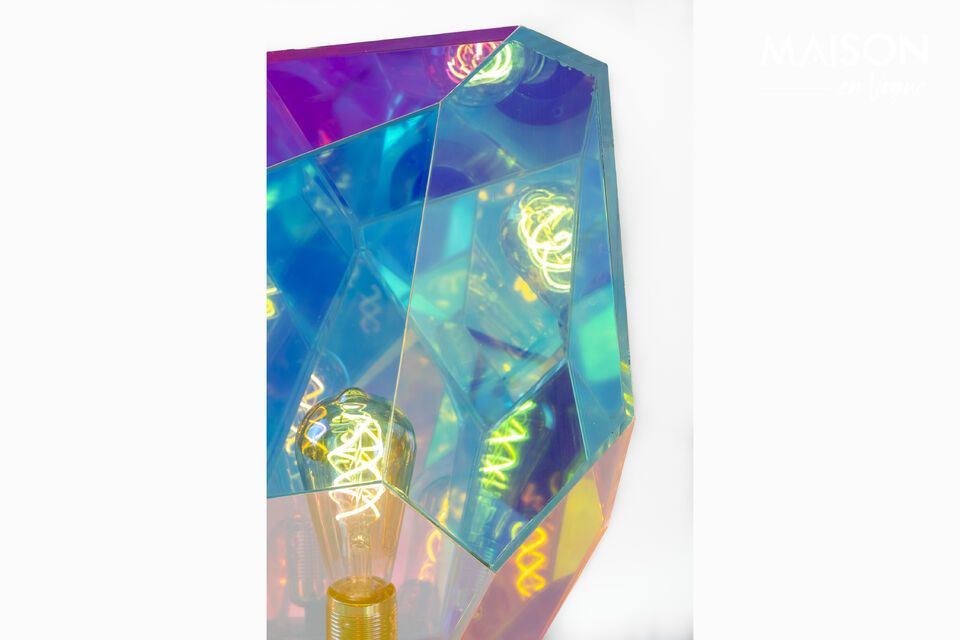 Lampe de table en fer multicolore Diamond - 8