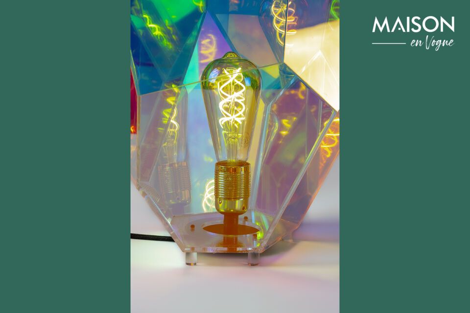 Lampe de table en fer multicolore Diamond - 9
