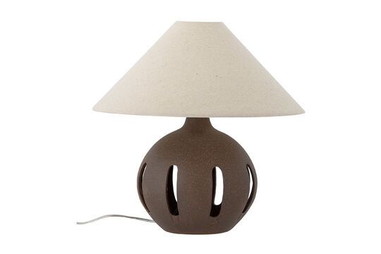 Lampe de table en grès marron Liana