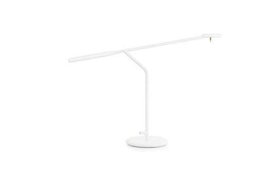 Lampe de table en métal laqué blanc Flow Détouré