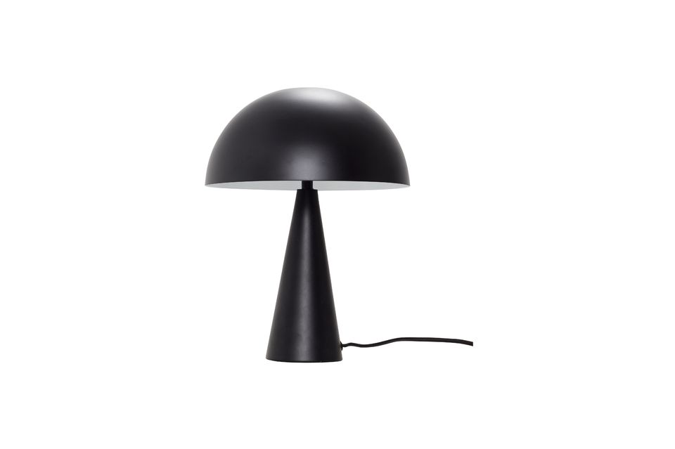 Lampe de table en métal noir Mush Hübsch