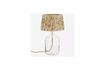 Miniature Lampe de table en verre avec abat-jour Raffia 1