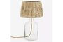 Miniature Lampe de table en verre avec abat-jour Raffia Détouré