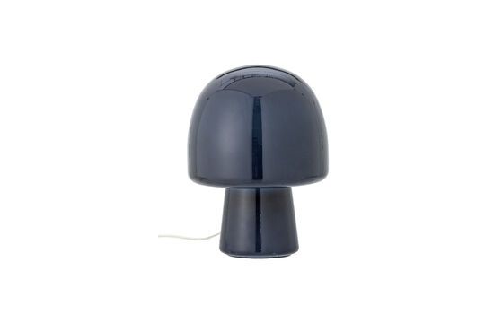 Lampe de table en verre bleu Paddy