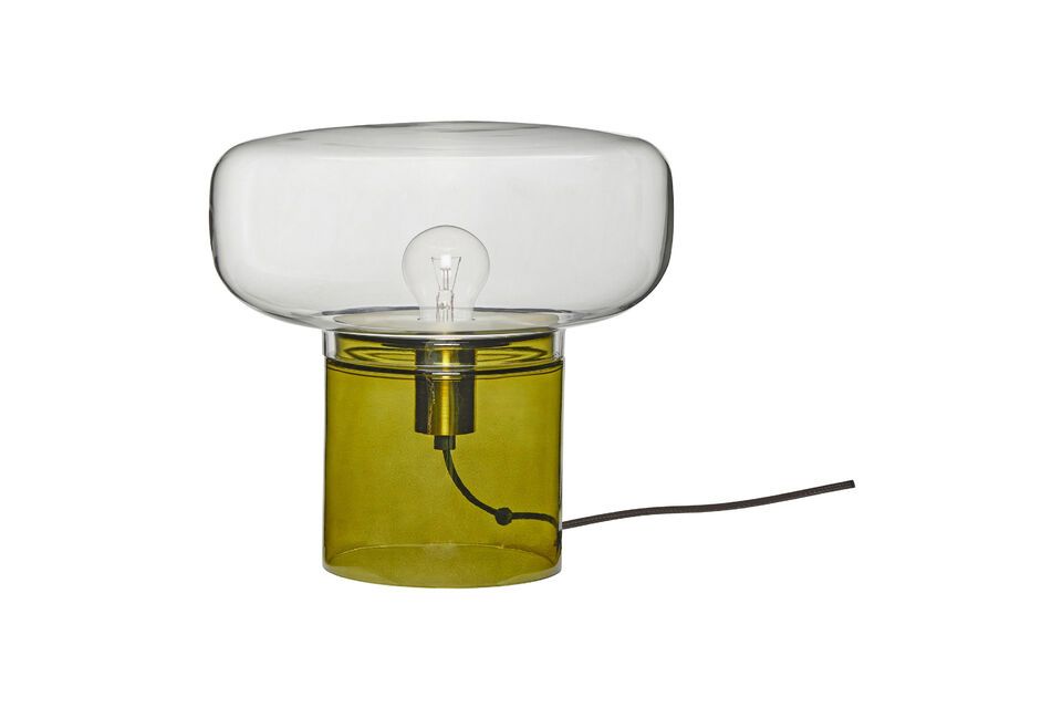 La lampe de table en verre khaki Crave apporte une touche de chaleur à votre décoration