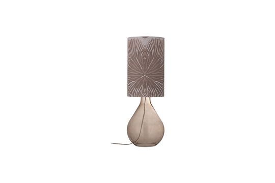 Lampe de table en verre marron Leni