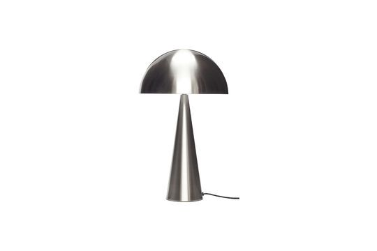 Lampe de table haute en métal argent Mush Détouré