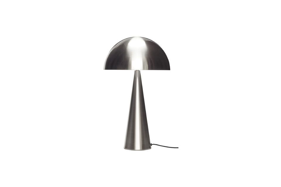 Lampe de table haute en métal argent Mush Hübsch
