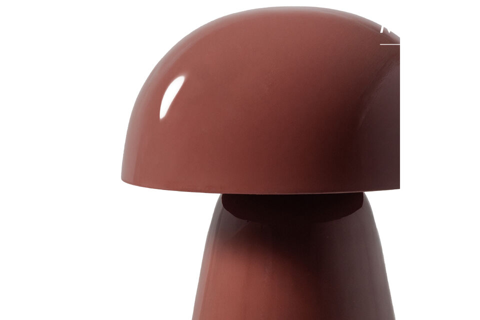 Silhouette de champignon sculpturale Bordeaux avec finition haute brillance Une pi&egrave;ce