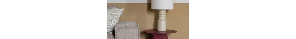 Mise en avant matière Lampe de table Six Beige
