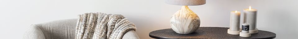 Mise en avant matière Lampe de table Snooz en céramique