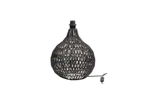 Lampe en rotin noir Macy