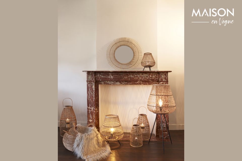 Apportez une touche d\'inspiration coloniale avec cette lampe en bambou