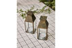 Miniatuur Lantaarn 23,5 cm van glas en antiek messing Tilka 2