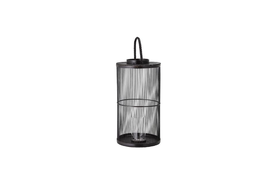 Lantaarn met zwart glas Effie Bloomingville