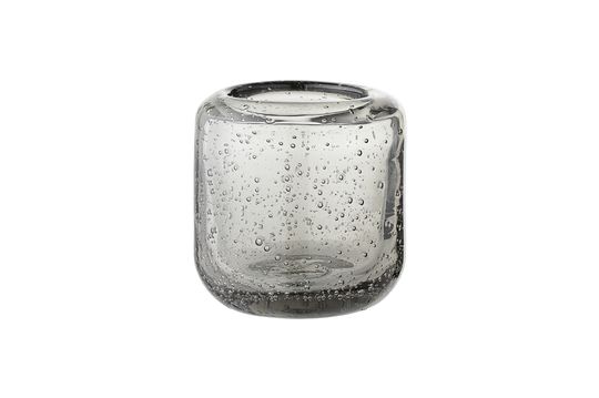 Lanterne en verre Luzillat grise pour bougie votive