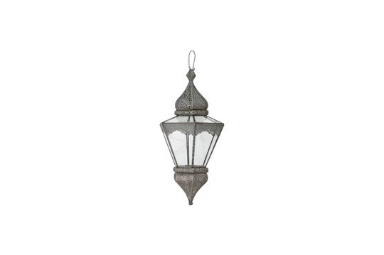 Lanterne grise en verre Isabell