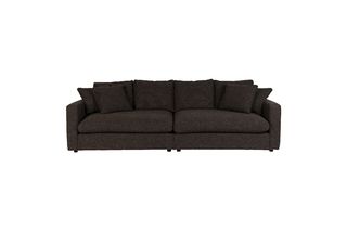 Large 3 seater sofa in brown fabric Sense