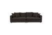 Miniature Large 3 seater sofa in brown fabric Sense 6
