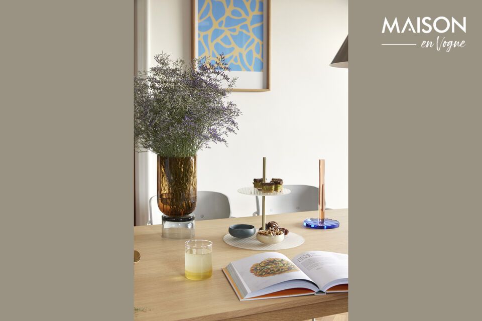 Create an elegant focal point with amber shade