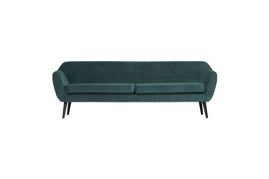 Large blue velvet sofa Rocco Clipped