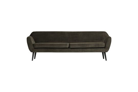 Large khaki velvet sofa Rocco Clipped