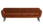 Miniature Large sofa in terracotta velvet Rocco Clipped