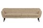 Miniature Large two-seater sofa in sand fabric Rocco Clipped