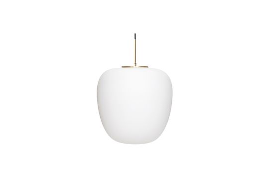 Large white glass ceiling lamp Muse Clipped