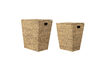 Miniature Laundry basket set of 2 water hyacinth nature Mios 1
