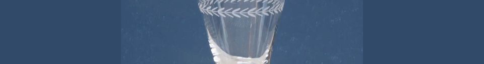 Materiali prima di tutto Laurier Bicchiere da vino inciso