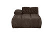 Miniature Left chaise longue element brown rib fabric MOJO 2