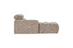 Miniature Left chaise longue element polyester natural melange NOVI 7