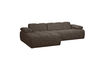 Miniature Left chaise longue sofa bouclé brown melange MOJO 5